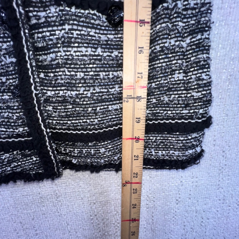 Talbots Women's Black White Tweed Jacket Blazer Size 6 Lined Classic - Picture 6 of 11